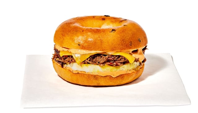 Smokehouse Brisket Egg Sandwich.