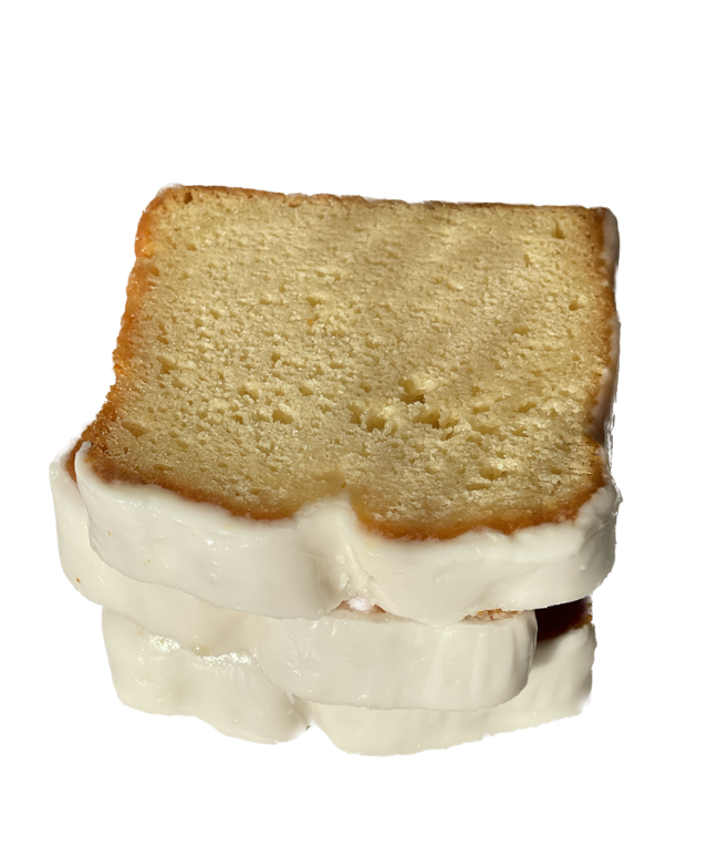 Iced Lemon Loaf Pound Cake.