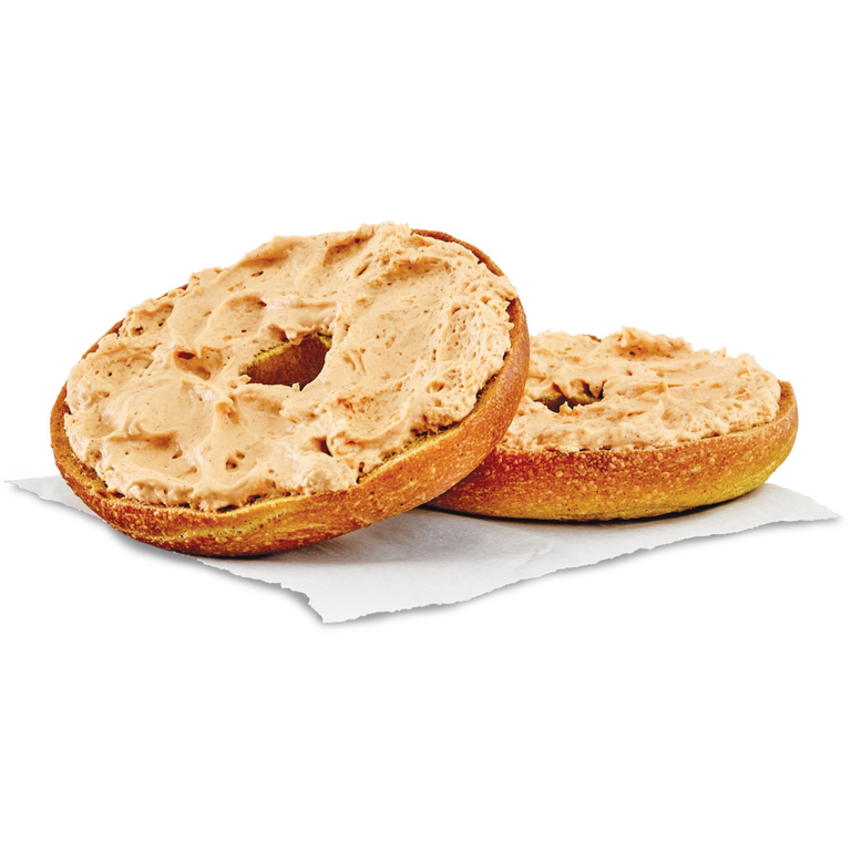 PUMPKIN BAGELS WITH PUMPKIN CREAM CHEESE!