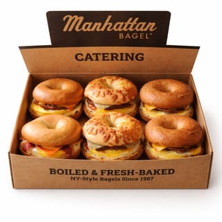 Classic Bagel Egg Breakfast Sandwich Box— Serves 6