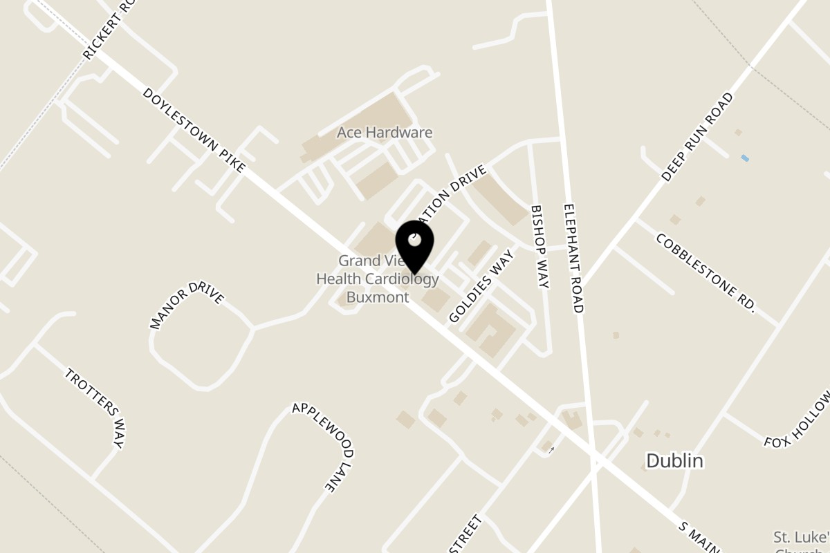 Map showing the location of Manhattan Bagel (Chalfont, Dublin, Lansdale) 139 North Main Street on 139 N Main St in Dublin